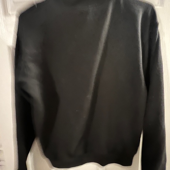 Black pink zipped cropped sweatshirt - Picture 2 of 2